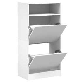 vidaXL Schuhschrank Weiß 60x34x116 cm Holzwerkstoff