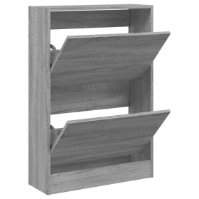 vidaXL Schuhschrank Grau Sonoma 60x21x87,5 cm Holzwerkstoff