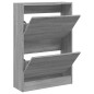 vidaXL Schuhschrank Grau Sonoma 60x21x87,5 cm Holzwerkstoff vidaXL Schuhschrank Grau Sonoma 60x21x87,5 cm Holzwerkstoff