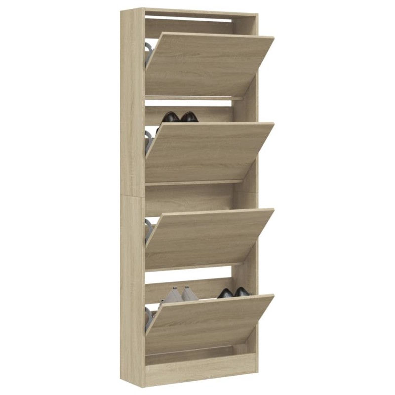 vidaXL Schuhschrank Sonoma-Eiche 60x21x163,5 cm Holzwerkstoff vidaXL Schuhschrank Sonoma-Eiche 60x21x163,5 cm Holzwerkstoff