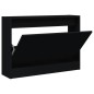vidaXL Schuhschrank Schwarz 80x21x57 cm Holzwerkstoff