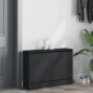 vidaXL Schuhschrank Schwarz 80x21x57 cm Holzwerkstoff