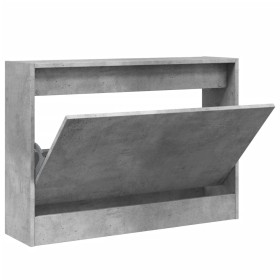 vidaXL Schuhschrank Betongrau 80x21x57 cm Holzwerkstoff
