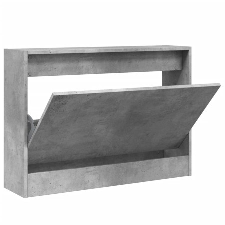 vidaXL Schuhschrank Betongrau 80x21x57 cm Holzwerkstoff