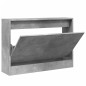 vidaXL Schuhschrank Betongrau 80x21x57 cm Holzwerkstoff vidaXL Schuhschrank Betongrau 80x21x57 cm Holzwerkstoff
