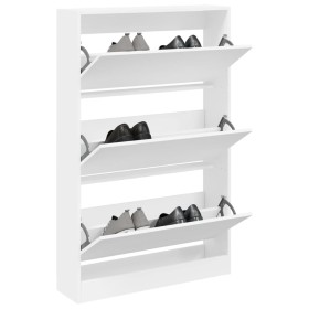 vidaXL Schuhschrank Weiß 80x21x125,5 cm Holzwerkstoff