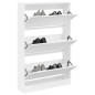 vidaXL Schuhschrank Weiß 80x21x125,5 cm Holzwerkstoff vidaXL Schuhschrank Weiß 80x21x125,5 cm Holzwerkstoff