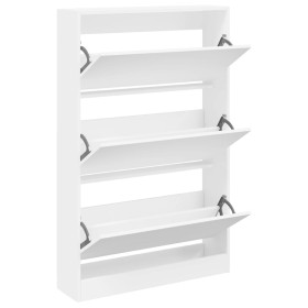vidaXL Schuhschrank Weiß 80x21x125,5 cm Holzwerkstoff