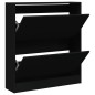 vidaXL Schuhschrank Schwarz 80x21x87,5 cm Holzwerkstoff vidaXL Schuhschrank Schwarz 80x21x87,5 cm Holzwerkstoff