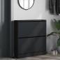 vidaXL Schuhschrank Schwarz 80x21x87,5 cm Holzwerkstoff vidaXL Schuhschrank Schwarz 80x21x87,5 cm Holzwerkstoff