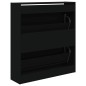 vidaXL Schuhschrank Schwarz 80x21x87,5 cm Holzwerkstoff vidaXL Schuhschrank Schwarz 80x21x87,5 cm Holzwerkstoff