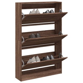 vidaXL Schuhschrank Braun Eichen-Optik 80x21x125,5 cm Holzwerkstoff