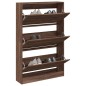 vidaXL Schuhschrank Braun Eichen-Optik 80x21x125,5 cm Holzwerkstoff vidaXL Schuhschrank Braun Eichen-Optik 80x21x125,5 cm Holzwerkstoff