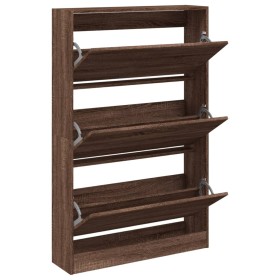 vidaXL Schuhschrank Braun Eichen-Optik 80x21x125,5 cm Holzwerkstoff