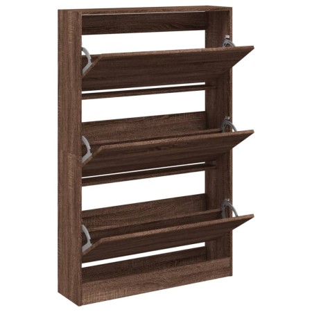 vidaXL Schuhschrank Braun Eichen-Optik 80x21x125,5 cm Holzwerkstoff