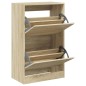 vidaXL Schuhschrank Sonoma-Eiche 60x34x96,5 cm Holzwerkstoff vidaXL Schuhschrank Sonoma-Eiche 60x34x96,5 cm Holzwerkstoff