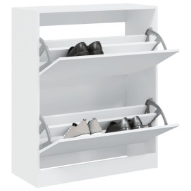 vidaXL Schuhschrank Weiß 80x34x96,5 cm Holzwerkstoff