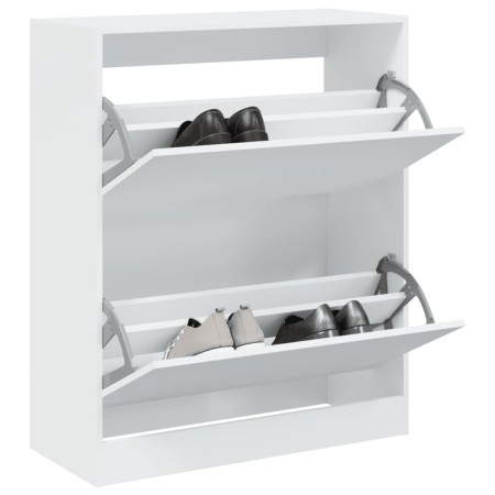 vidaXL Schuhschrank Weiß 80x34x96,5 cm Holzwerkstoff