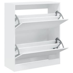 vidaXL Schuhschrank Weiß 80x34x96,5 cm Holzwerkstoff