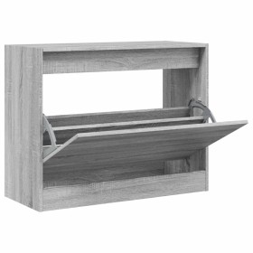 vidaXL Schuhschrank Grau Sonoma 80x34x63 cm Holzwerkstoff
