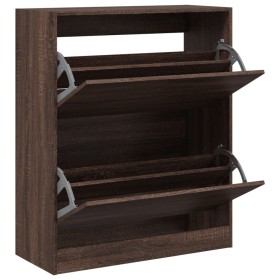 vidaXL Schuhschrank Braun Eichen-Optik 80x34x96,5 cm Holzwerkstoff