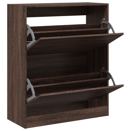 vidaXL Schuhschrank Braun Eichen-Optik 80x34x96,5 cm Holzwerkstoff