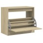 vidaXL Schuhschrank Sonoma-Eiche 80x42x69 cm Holzwerkstoff vidaXL Schuhschrank Sonoma-Eiche 80x42x69 cm Holzwerkstoff