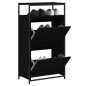 vidaXL Schuhschrank Schwarz 60x34x112 cm Holzwerkstoff vidaXL Schuhschrank Schwarz 60x34x112 cm Holzwerkstoff