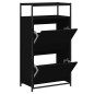 vidaXL Schuhschrank Schwarz 60x34x112 cm Holzwerkstoff vidaXL Schuhschrank Schwarz 60x34x112 cm Holzwerkstoff