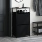 vidaXL Schuhschrank Schwarz 60x34x112 cm Holzwerkstoff vidaXL Schuhschrank Schwarz 60x34x112 cm Holzwerkstoff