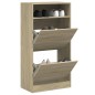 vidaXL Schuhschrank Sonoma-Eiche 60x34x116 cm Holzwerkstoff vidaXL Schuhschrank Sonoma-Eiche 60x34x116 cm Holzwerkstoff