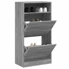 vidaXL Schuhschrank Grau Sonoma 60x34x116 cm Holzwerkstoff