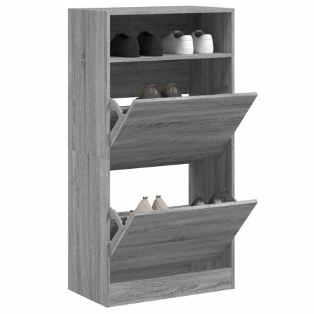 vidaXL Schuhschrank Grau Sonoma 60x34x116 cm Holzwerkstoff