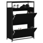 vidaXL Schuhschrank Schwarz 75x34x112 cm Holzwerkstoff vidaXL Schuhschrank Schwarz 75x34x112 cm Holzwerkstoff