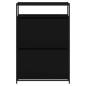 vidaXL Schuhschrank Schwarz 75x34x112 cm Holzwerkstoff vidaXL Schuhschrank Schwarz 75x34x112 cm Holzwerkstoff
