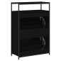 vidaXL Schuhschrank Schwarz 75x34x112 cm Holzwerkstoff vidaXL Schuhschrank Schwarz 75x34x112 cm Holzwerkstoff
