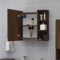 vidaXL Bad-Spiegelschrank Braun Eiche 62,5x20,5x64 cm Holzwerkstoff vidaXL Bad-Spiegelschrank Braun Eiche 62,5x20,5x64 cm Holzwerkstoff