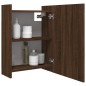 vidaXL Bad-Spiegelschrank Braun Eiche 62,5x20,5x64 cm Holzwerkstoff vidaXL Bad-Spiegelschrank Braun Eiche 62,5x20,5x64 cm Holzwerkstoff