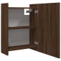 vidaXL Bad-Spiegelschrank Braun Eiche 62,5x20,5x64 cm Holzwerkstoff vidaXL Bad-Spiegelschrank Braun Eiche 62,5x20,5x64 cm Holzwerkstoff