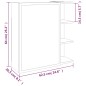 vidaXL Bad-Spiegelschrank Braun Eiche 62,5x20,5x64 cm Holzwerkstoff vidaXL Bad-Spiegelschrank Braun Eiche 62,5x20,5x64 cm Holzwerkstoff