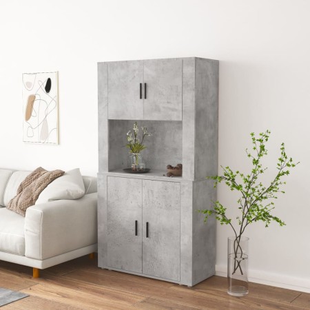 vidaXL Highboard Betongrau Holzwerkstoff