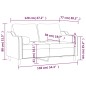 vidaXL 2-Sitzer-Sofa mit Zierkissen Schwarz 120 cm Stoff vidaXL 2-Sitzer-Sofa mit Zierkissen Schwarz 120 cm Stoff