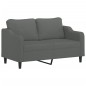 vidaXL 2-Sitzer-Sofa mit Zierkissen Dunkelgrau 140 cm Stoff vidaXL 2-Sitzer-Sofa mit Zierkissen Dunkelgrau 140 cm Stoff