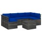 vidaXL 7-tlg. Garten-Sofagarnitur aus Paletten mit Kissen Kiefernholz vidaXL 7-tlg. Garten-Sofagarnitur aus Paletten mit Kissen Kiefernholz