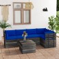 6-tlg. Garten-Sofagarnitur aus Paletten mit Kissen Kiefernholz 6-tlg. Garten-Sofagarnitur aus Paletten mit Kissen Kiefernholz