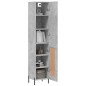 Highboard Betongrau 34,5x34x180 cm Holzwerkstoff Highboard Betongrau 34,5x34x180 cm Holzwerkstoff