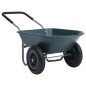 vidaXL Schubkarre Grün und Grau 140x63x65 cm 78 L 100 kg vidaXL Schubkarre Grün und Grau 140x63x65 cm 78 L 100 kg