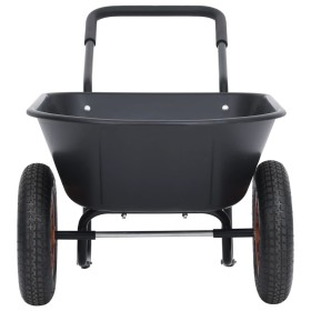 vidaXL Schubkarre Schwarz und Orange 78 L 100 kg 
