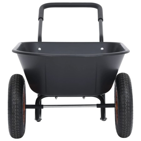 vidaXL Schubkarre Schwarz und Orange 78 L 100 kg 
