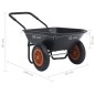 vidaXL Schubkarre Schwarz und Orange 78 L 100 kg vidaXL Schubkarre Schwarz und Orange 78 L 100 kg